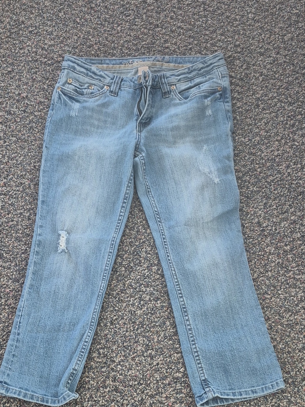refuge Women's Light Blue Boot Cut Jeans